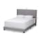 Baxton Studio Brady Modern Light Grey Upholstered Queen Size Bed 149-8939 - alternate 3
